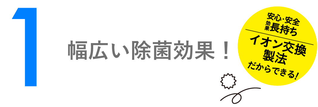 幅広い菌、ウィルスにも効果を実証!